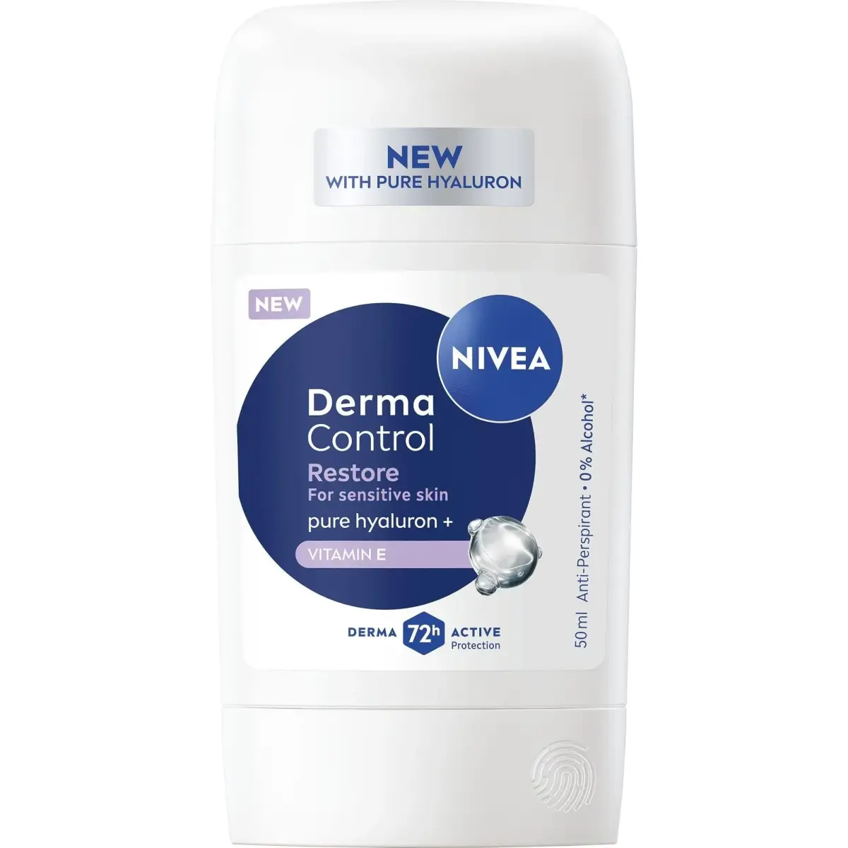 NIVEA, Deodorante, Festes Antitranspirant Derma Control Restore (Antitranspirant) 50 Ml (Stick, 50ml)