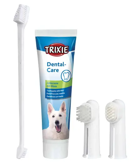 Mutes kopšanas līdzekļu komplekts suniem : Trixie Dental Hygiene Set.