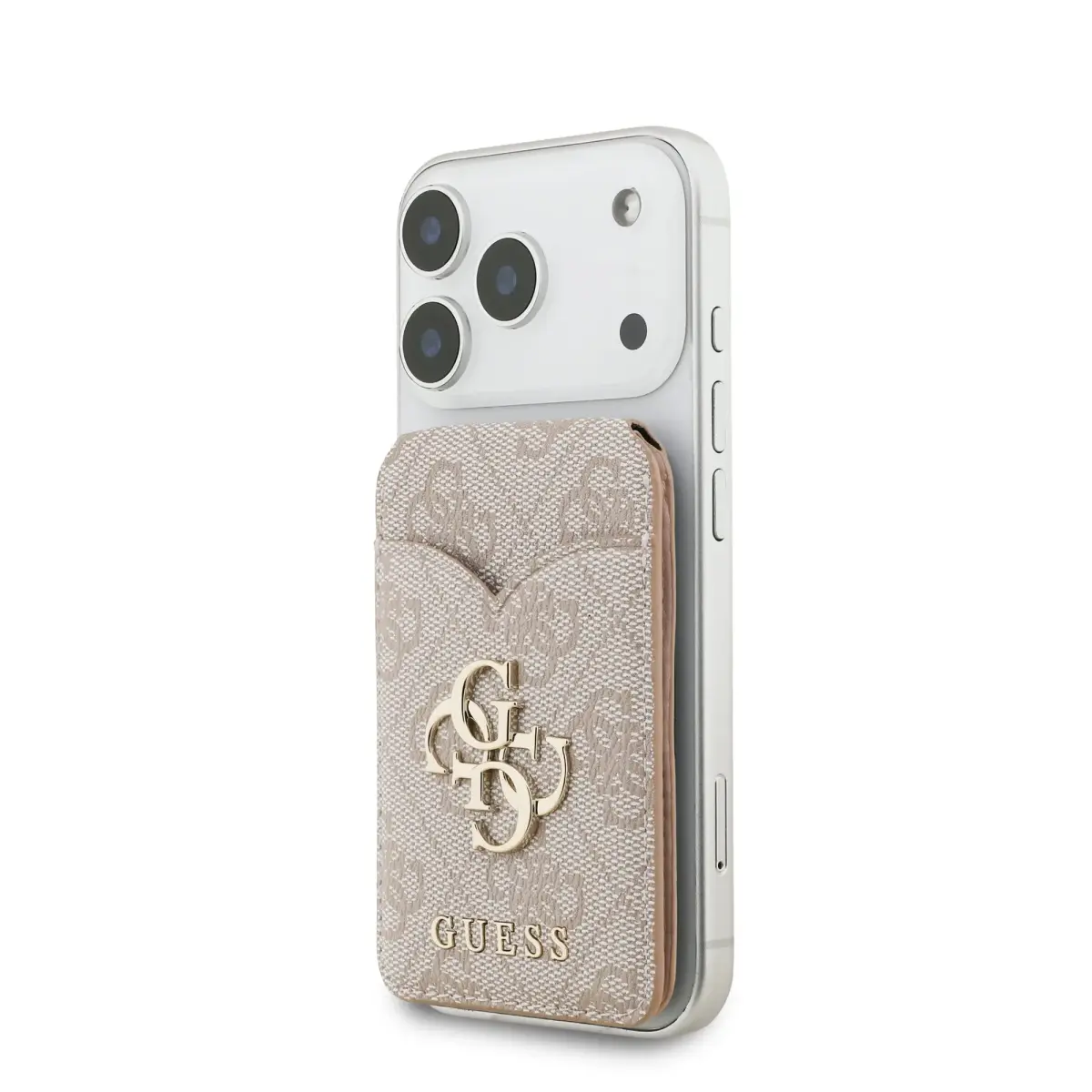 Guess PU 4G Mirror MagSafe Cardslot Stand Pink