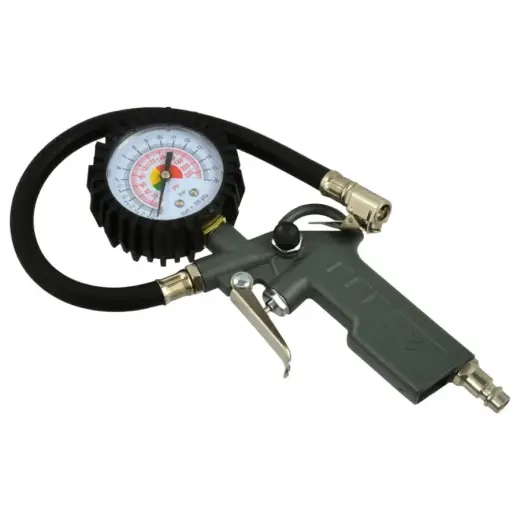 Tire inflation gun with pressure gauge 63mm 0-12 Bar