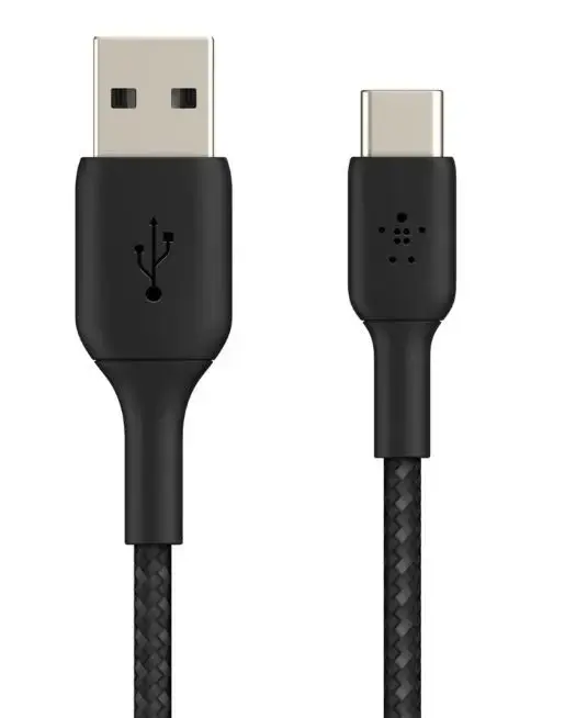 Braided USB-C USB-A 3m Black