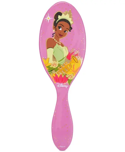 Experience the effortless enchantment of the Wet Brush Disney Princess Original Detangler Brush. With its exclusive Intelliflex bristles, this brush effortlessly glides through tangles, minimizing damage by up to 45% and reducing the effort required by 55%. Suitable for all hair types, it gently protects against split ends and breakage, leaving your hair healthier and happier. Whether on wet or dry strands, this brush works wonders, ensuring a pain-free and seamless detangling experience. Say go