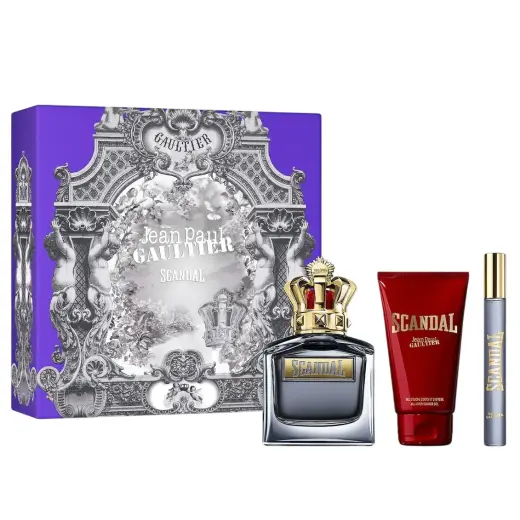 Set Jean Paul Gaultier: Scandal Pour Homme, Eau De Toilette, For Men, 100 ml + Scandal Pour Homme, Eau De Toilette, For Men, 10 ml + Scandal Pour Homme, Shower Gel, Body, 75 ml
