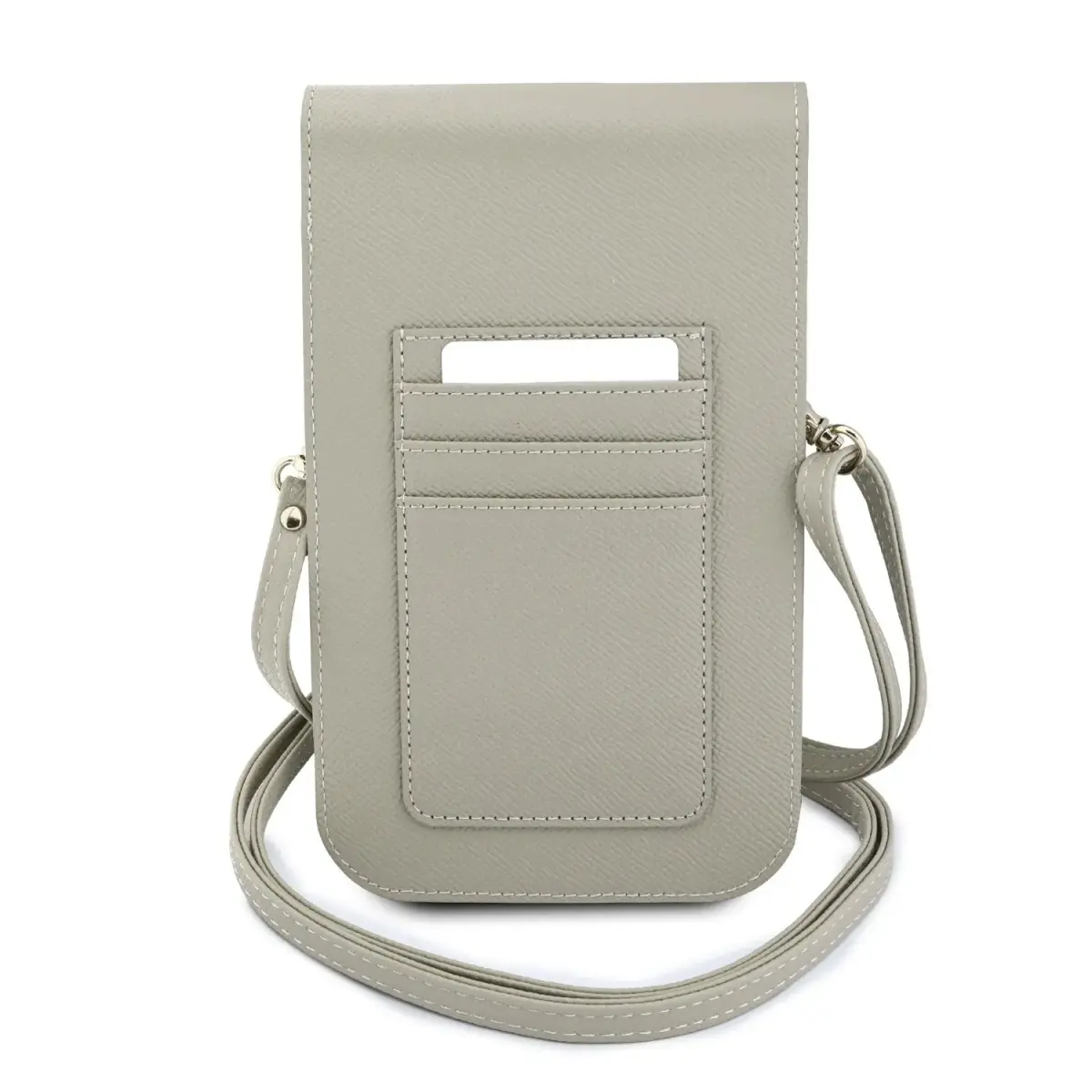 Guess PU Grained 4G Metal Logo Phone Bag Beige