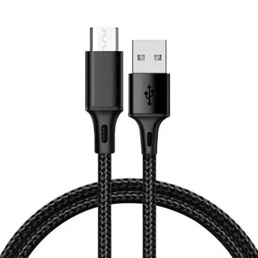 data transfer and charging cable | USB-A to Micro USB | 12W | 1m | black