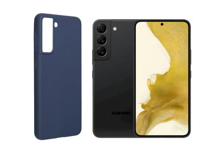 Fusion soft matte back case silicone for Samsung S901 Galaxy S22 blue
