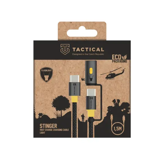 Tactical Stinger Cable USB-C|USB-C 1,5m Black (Damage Package)