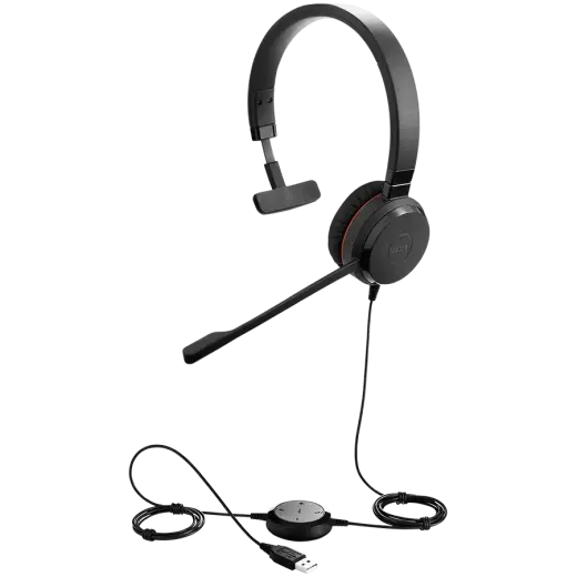 JABRA Evolve 20 SE, Mono UC, USB C/A adapter, Leather