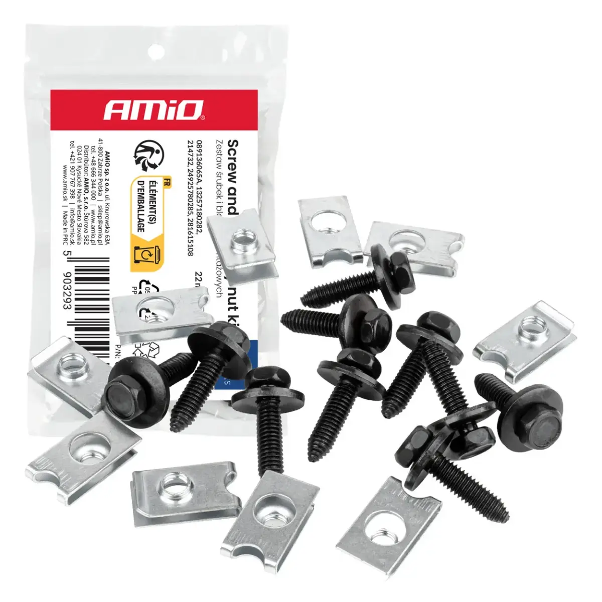 Screw and mounting clip set 22