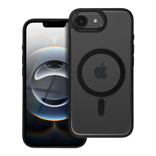 Color Edge Mag phone case with MagSafe support for iPhone 16e black