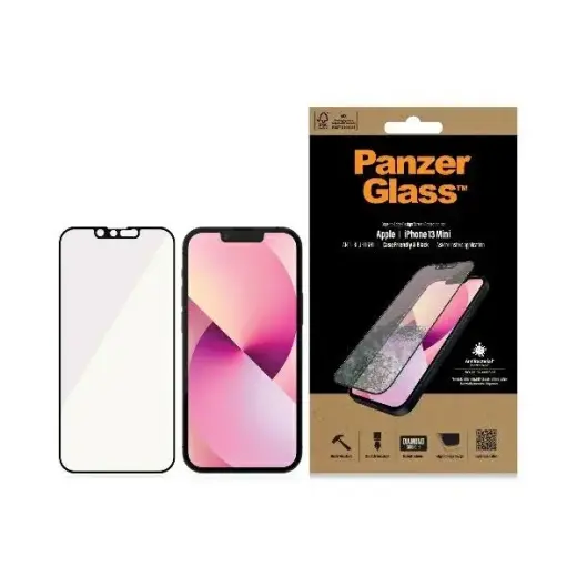 PanzerGlass E2E Anti-Bluelight iPhone 13 Mini 5,4" Case Friendly AntiBacterial MicroFracture czarny|black Pro2756