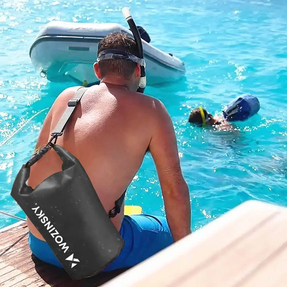 Wozinsky WWK-20 waterproof bag for sup kayak 20l - black
