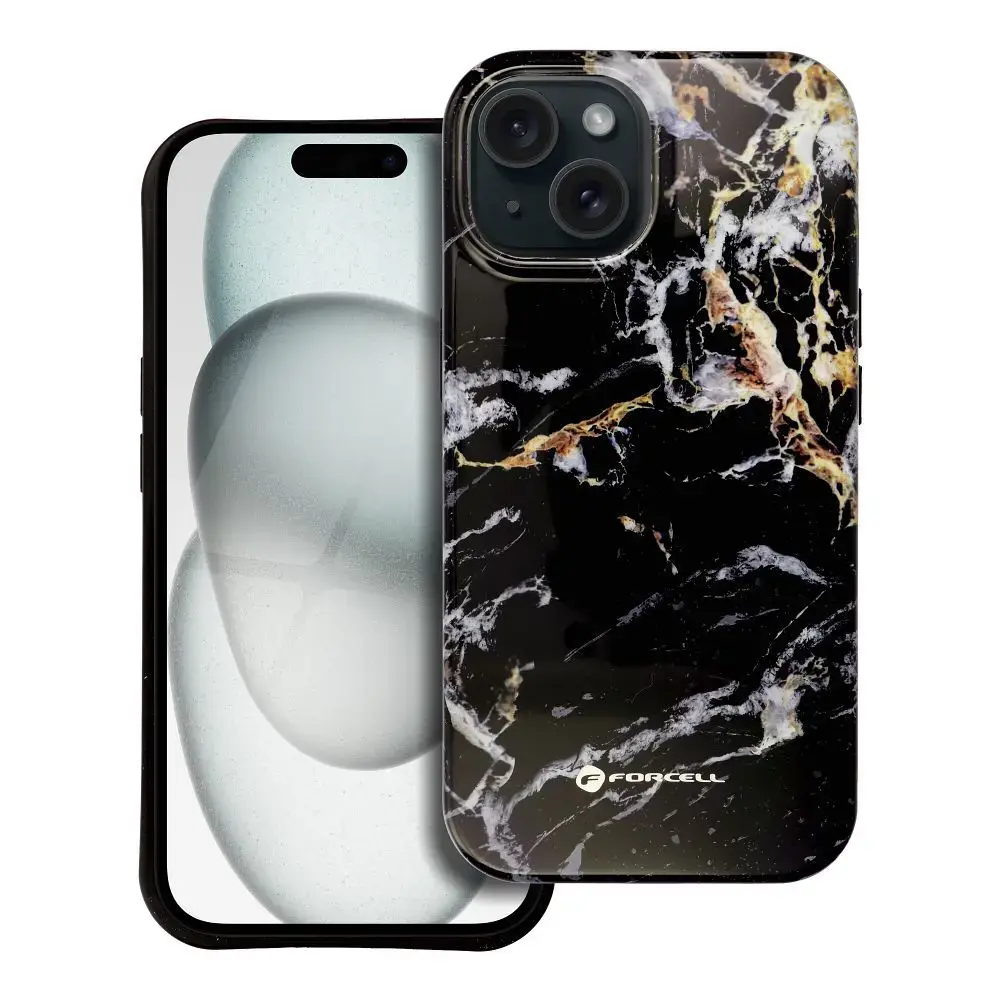 Forcell F-Protect Mirage maciņš ar MagSafe atbalstu telefonam iPhone 15 Pro melns daudzkrāsains