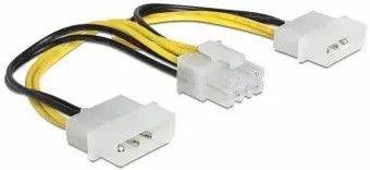 Delock Power Cable 8 Pin EPS - 2 x 4 Pin Molex