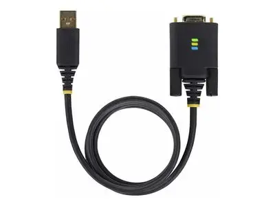 StarTech.com 3ft (1m) USB to Null Modem Serial Adapter Cable, Interchangeable DB9 Screws|Nuts, COM Retention, USB-A to RS232, FTDI, Level-4 ESD Protection, Windows|macOS|ChromeOS|Linux - Rugged TPE Construction (1P3FFCNB-USB-SERIAL) - USB | serial cable -