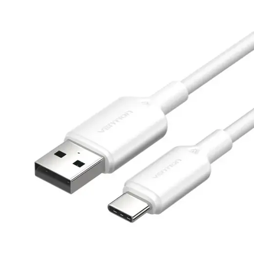 Vention CTQWH datu pārraides un uzlādes vads | USB-A uz USB-C | 15W | 2m | balts