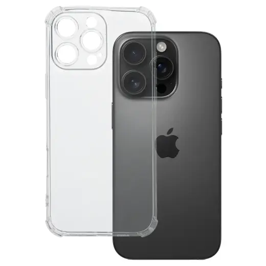 Clin Anti Shock 1.5mm telefoni ümbris iPhone 16 Pro läbipaistev