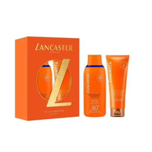 Lancaster My Sun Routine Gift Set - Sun Beauty Sublime Tan SPF 50 Body Milk 175ml +  Golden Tan Maximizer After Sun Lotion 125ml