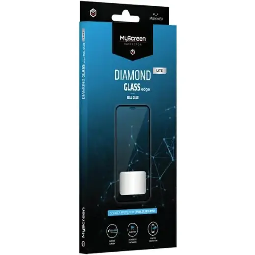 MS Diamond Glass Edge Lite tempered glass for phone iPhone 13 Pro Max 6.7" black full cover