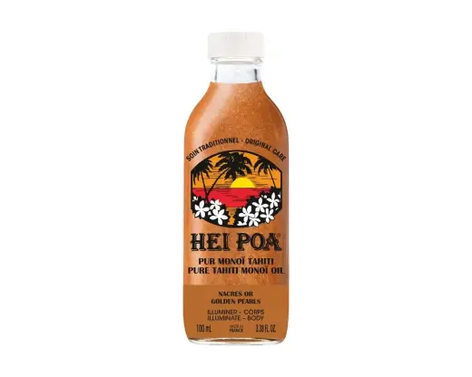 Hei Poa, Pure Thaiti Manoi, Nacres Or, Illuminating, Coconut, Body Oil, 100 ml