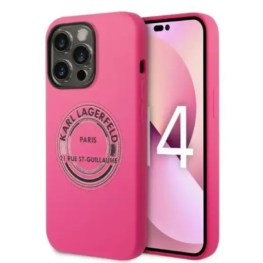 Karl Lagerfeld KLHCP14LSRSGRCF iPhone 14 Pro 6,1" hardcase różowy|pink Silicone RSG