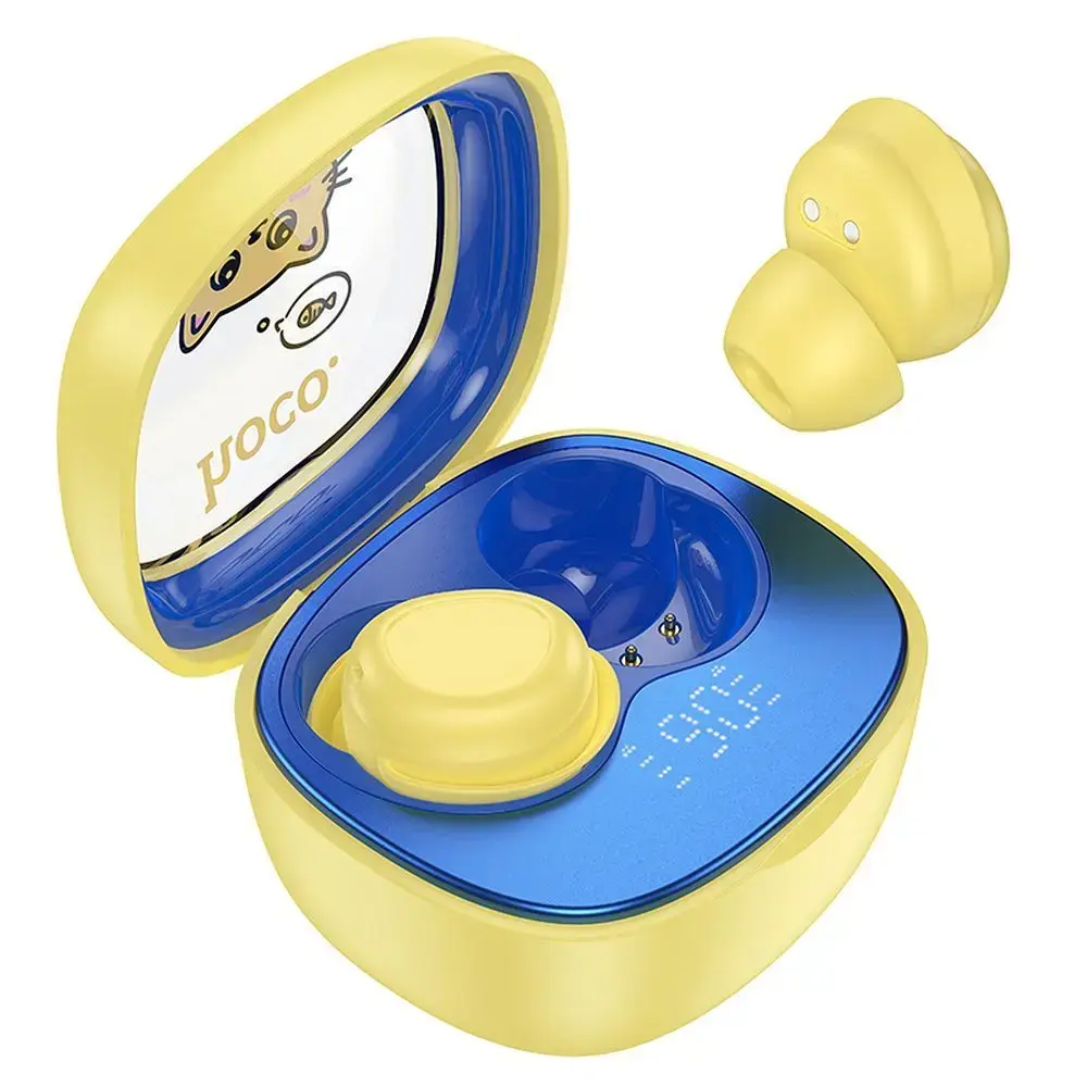 Wireless earphones Hoco TWS for kids EW111 yellow