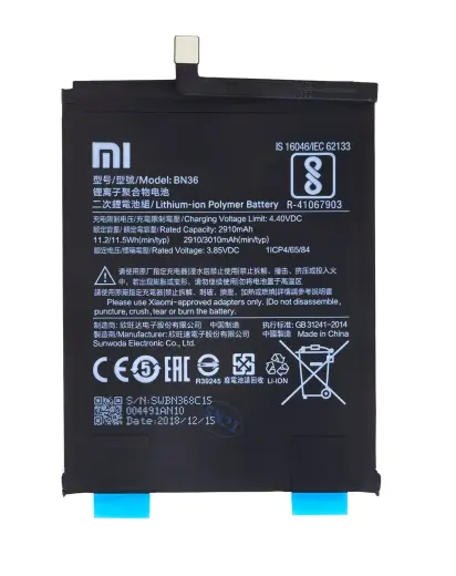BN36 Xiaomi Original Battery 3010mAh (Service Pack)