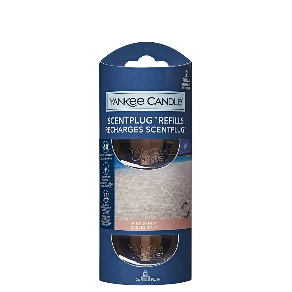 Yankee Candle Scent Plug Refill 2-Pack Pink Sands Pack of 4 1723614E