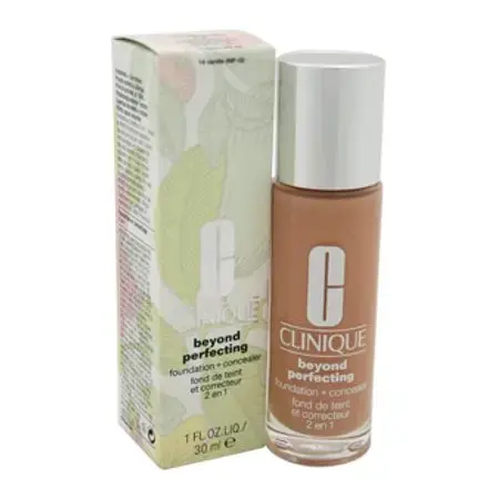 Clinique Beyond Perfecting Foundation + Concealer, CN 70 Vanilla for Dry Combination to Combination Oily Skin - 1.0 Oz/30 Ml