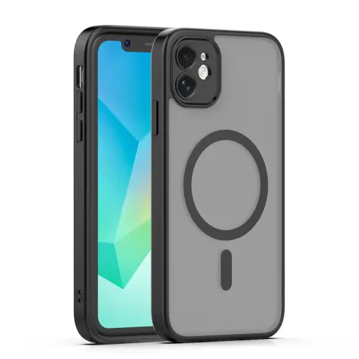 Mag Matt phone case with MagSafe support for iPhone 11 black
