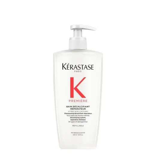 Kérastase Première Shampoo Decalcifying & Repairing Refillable Bottle for Damaged Hair with Pure Citric Acid and Glycine 500ml