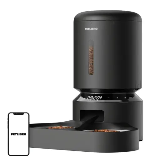 PETLIBRO Granary 5L Pet Food Dispenser with Double Bowl (Black)