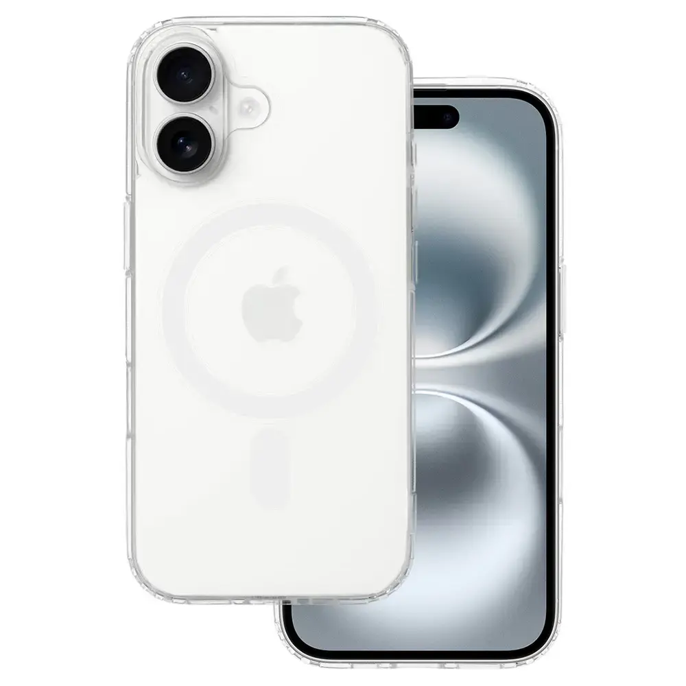 Acrylic phone case with MagSafe support for iPhone 17 transparent