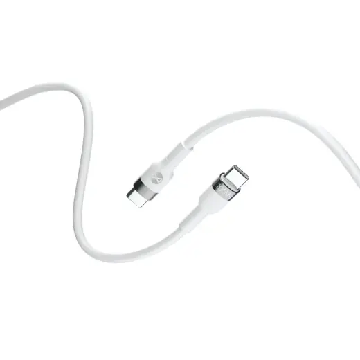Forever Flexible datu pārraides un uzlādes vads | USB-C uz USB-C | 100W | 2m | balts