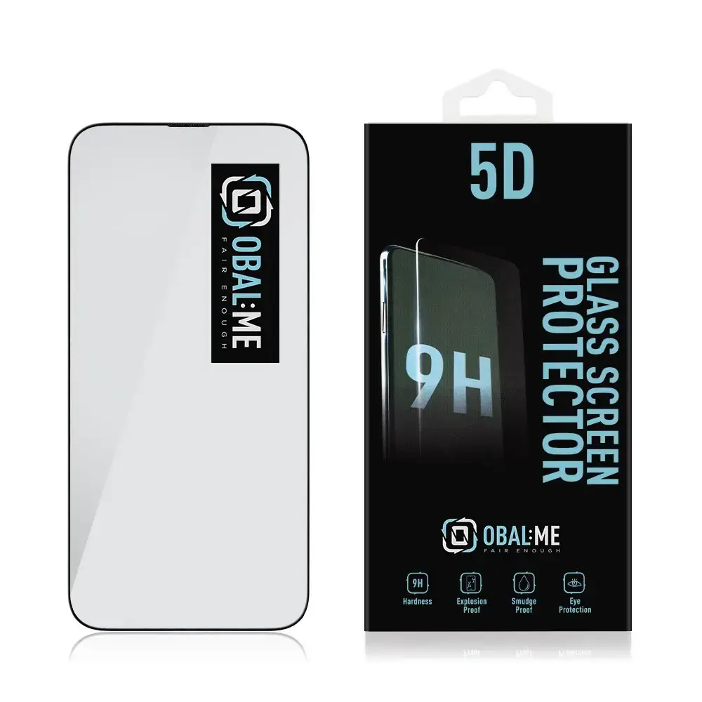 OBAL:ME 5D aizsargstikls telefonam iPhone 14 Pro Max melns