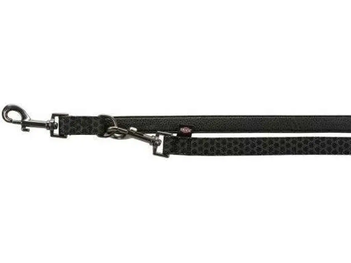 Pavada : Trixie Night Reflect adjustable leash, XS–S: 2.00 m|15 mm, black