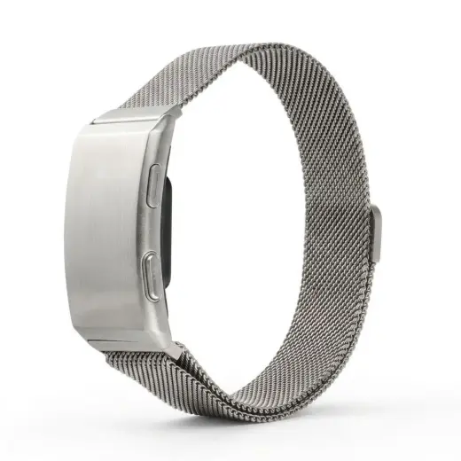 Smart fitness band with IP68 Waterproof Rating, ECG, Heart Rate, HRV, Blood Pressure, SpO2, Sleep & Stress Monitoring TITMO Loop I-110 silver