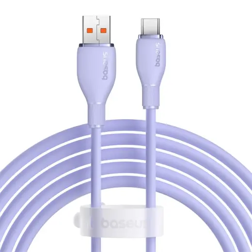 Baseus Pudding datu pārraides un uzlādes vads | USB-A uz USB-C | 100W | 2m | violets