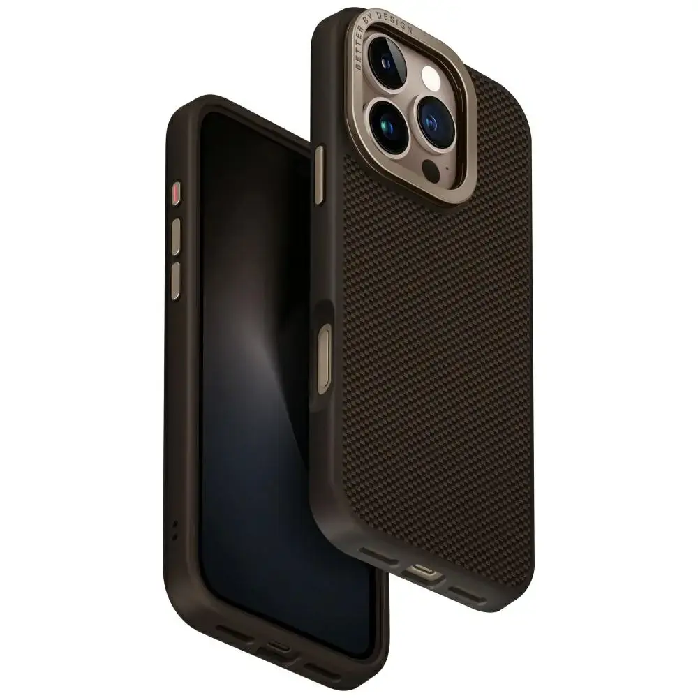 Case UNIQ Keva Max for iPhone 16 Pro Magclick Charging Camera Stand brown