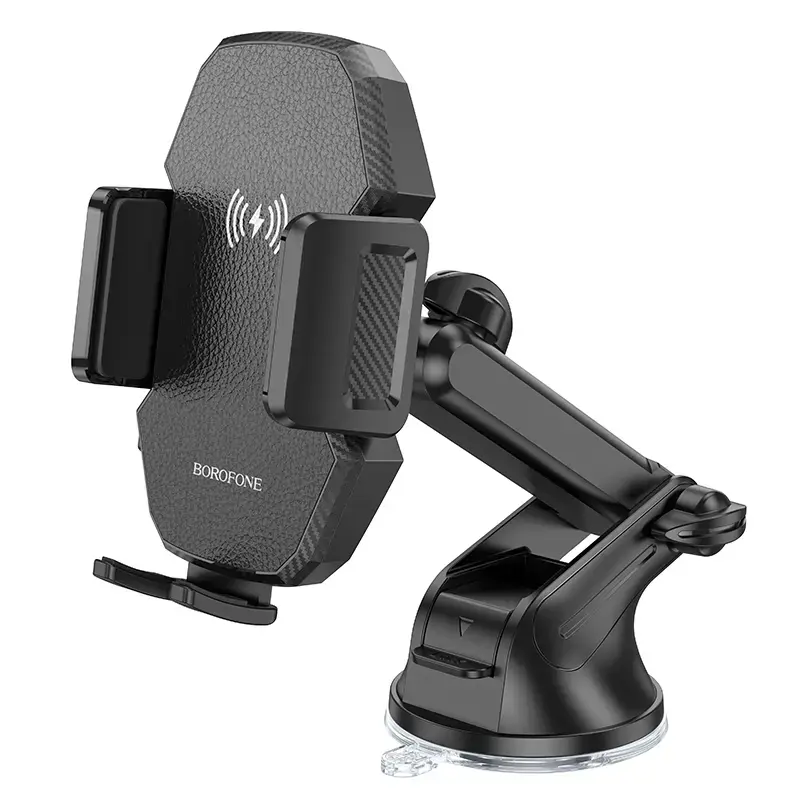 Borofone Car holder BH214 Adelante with induction charging to dashboard black