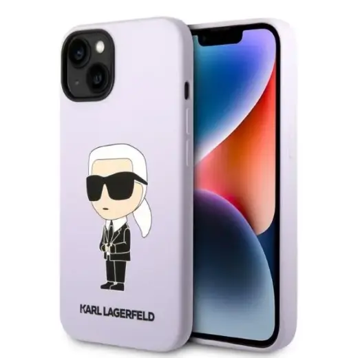 Karl Lagerfeld telefona maciņš priekš iPhone 14 Plus / 15 Plus violets