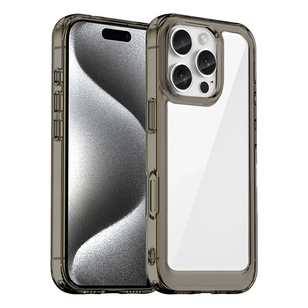 Outer Space maciņš telefonam iPhone 16e caurspīdīgs melns