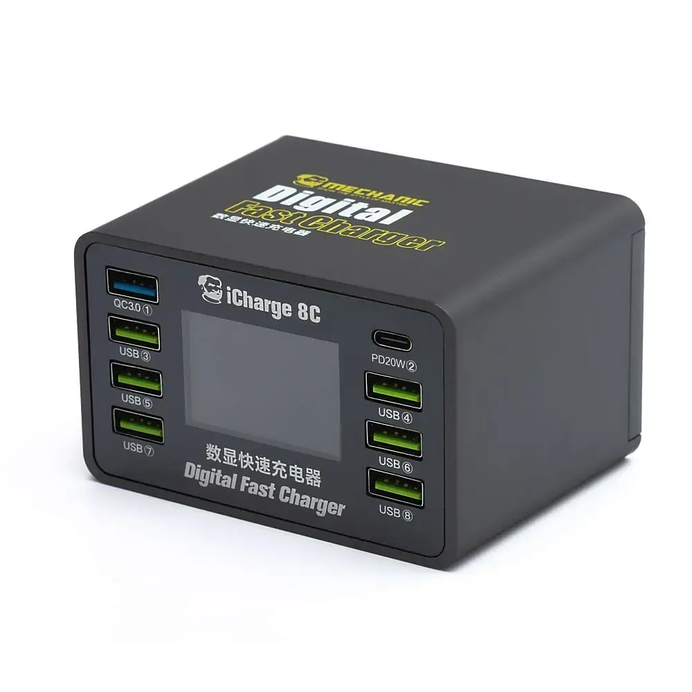 Mechanic iCharge 8C tīkla lādētājs | 110W | PD, QC | USB-A, USB-C