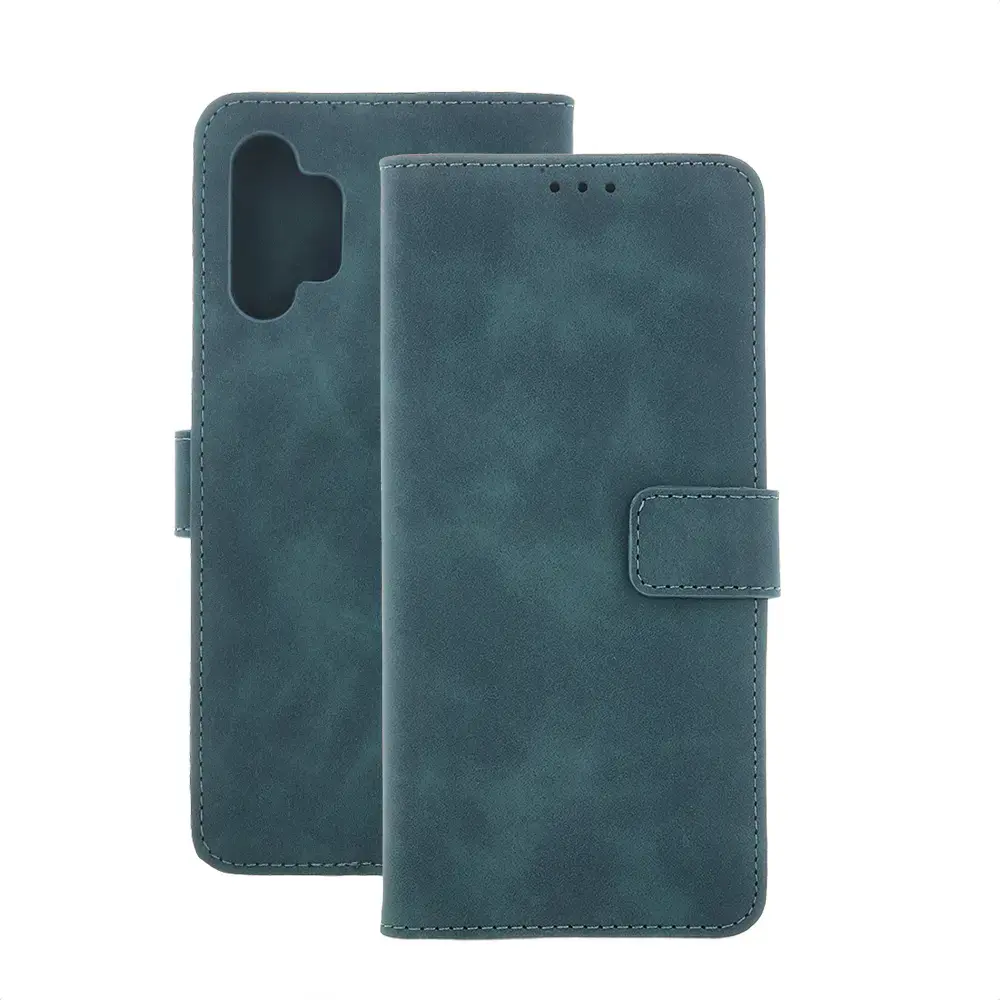 Smart Velvet grāmatveida maciņš telefonam iPhone 16e zaļš