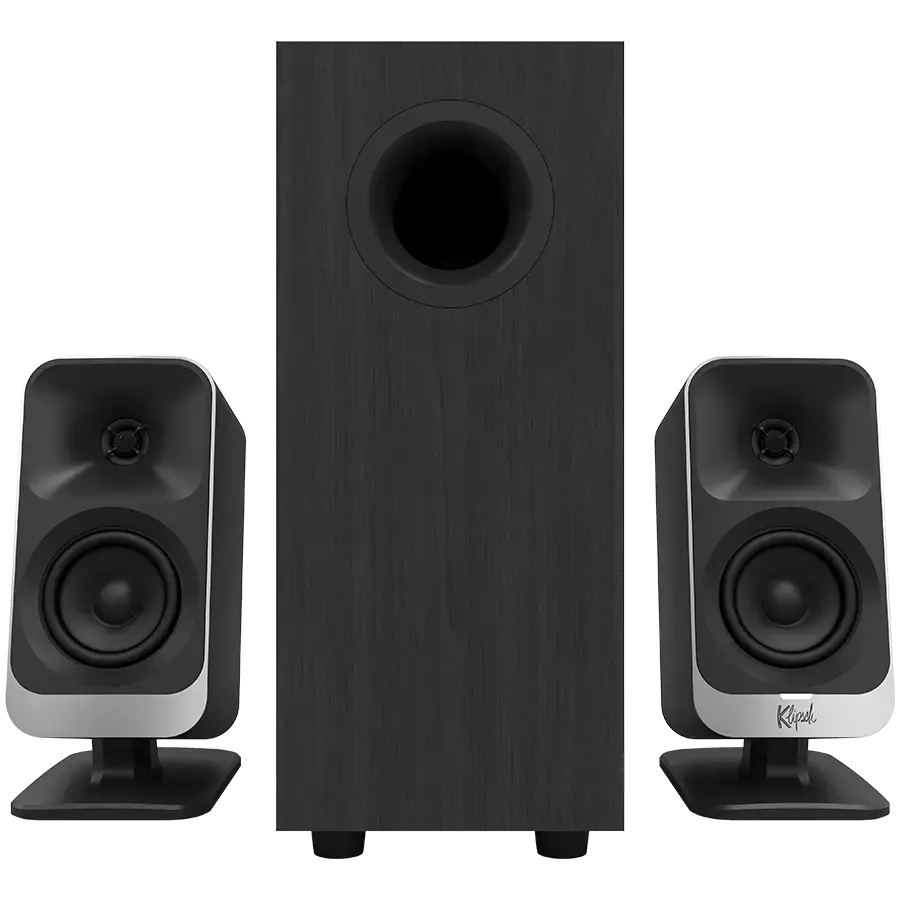 Klipsch ProMedia Lumina 2.1 Gaming Audio System with Subwoofer and LED Lighting Effects Built-in, Black