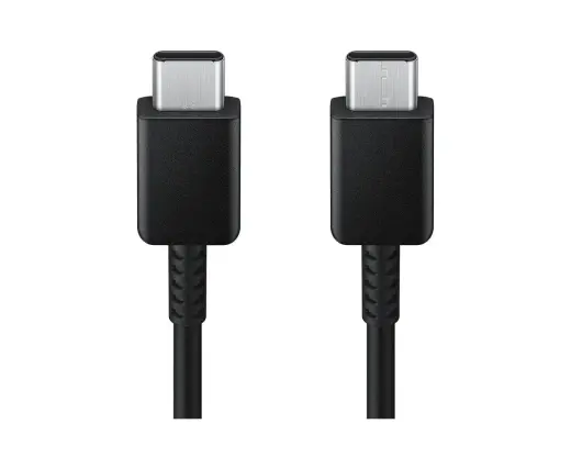 Samsung EP-DX310JBE datu pārraides un uzlādes vads | USB-C uz USB-C | 15W | 1.8m | melns (OEM)