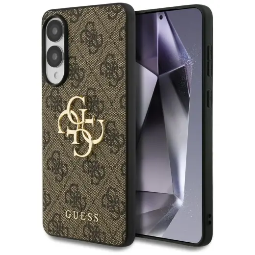Etui Guess Big 4G Logo Classic Logo telefona maciņš Samsung Galaxy S25 Edge brūns