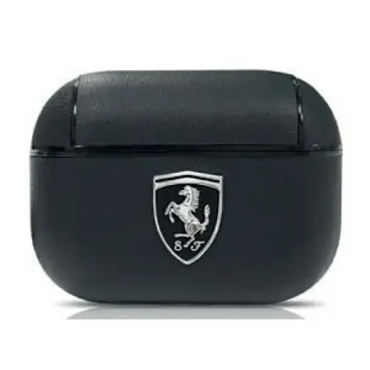 Ferrari FEOAPLEBK AirPods Pro cover czarny|black Off Track Genuine Leather