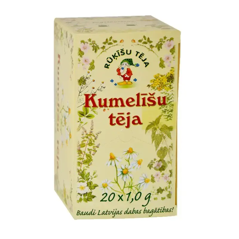 Zāļu tēja RŪĶĪŠU TĒJA, kumelīšu, 20 maisiņi paciņā x 1 g