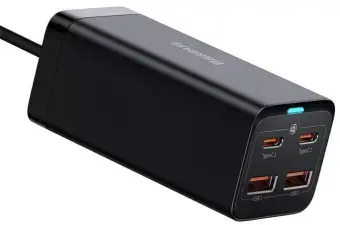 Baseus GaN3 Pro tīkla lādētājs | 100W | GaN | USB-C, USB-A | melns